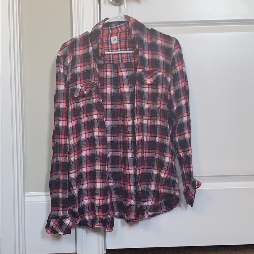 Medium Plaid Button Down Top